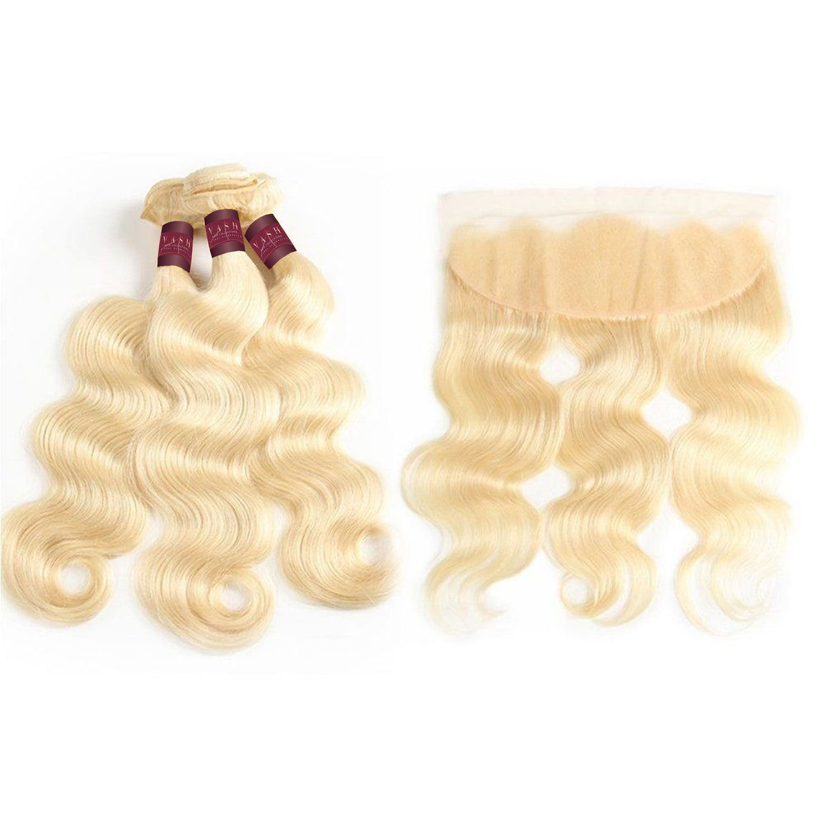 Blonde Body Wavy Extensions- Get Beachy Waves with 13x4 Frontal