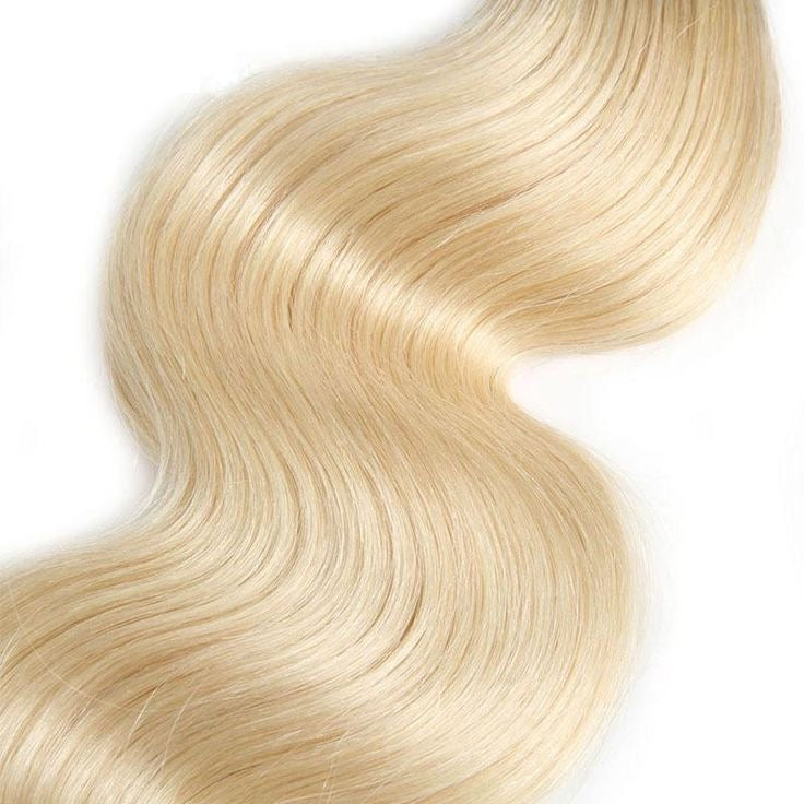 Blonde Body Wavy Extensions- Get Beachy Waves with 13x4 Frontal